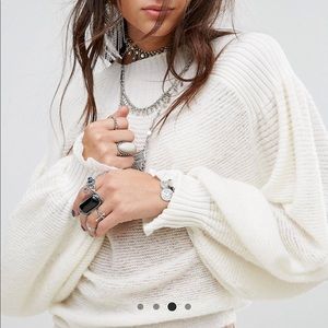 Free people elderflower sweater in PEACH xs and s